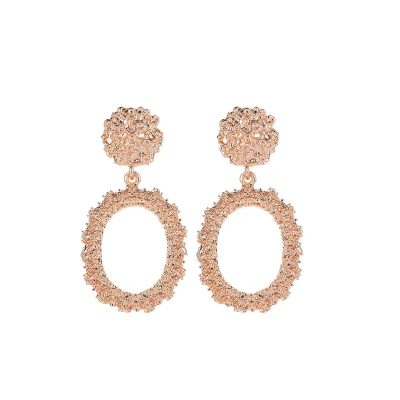 Circle Embossed Earrings