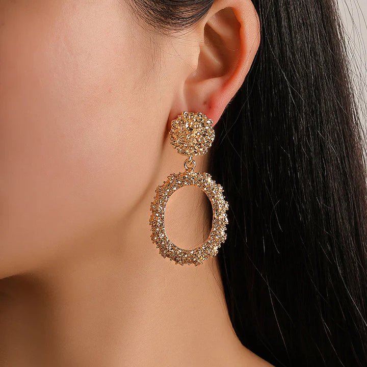 Circle Embossed Earrings