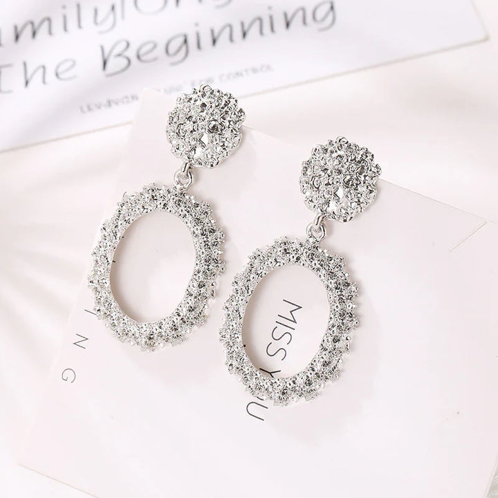 Circle Embossed Earrings