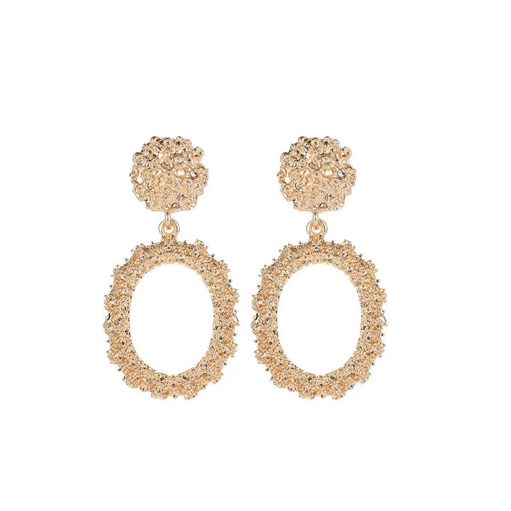 Circle Embossed Earrings